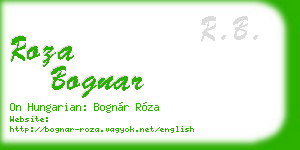 roza bognar business card