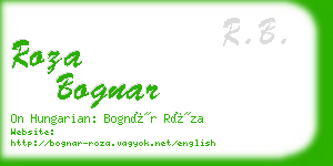 roza bognar business card